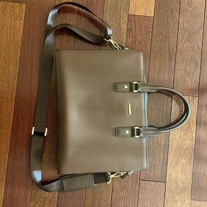 BOSTANTEN LEATHER BRIEFCASE SHOULDER LAPTOP BUSINESS SLIM BAG FOR MEN & WOMEN